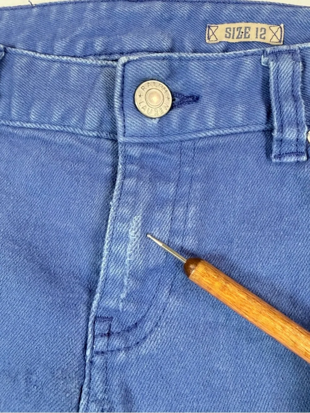 RALPH LAUREN Girls Blue Jeans Size 12 Stretch Straight Leg‎ Classic Denim